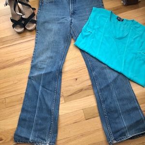 Vintage boho style Levi button fly jeans.